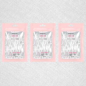(NEW) Kiara Sky Gelly Tips Refill Packs x 9: Stiletto M, Coffin M, Square M